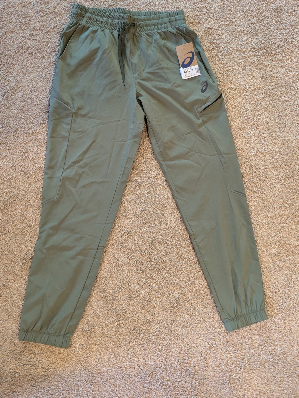 ASICS Olive Green Jogger Pants NWT
